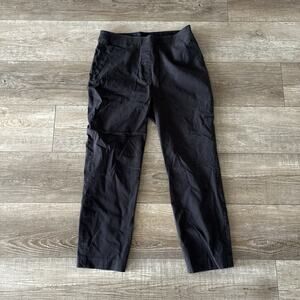 SPANX Polished Ankle Slim Classic Black Pull On Pants Women Medium Short Stretch